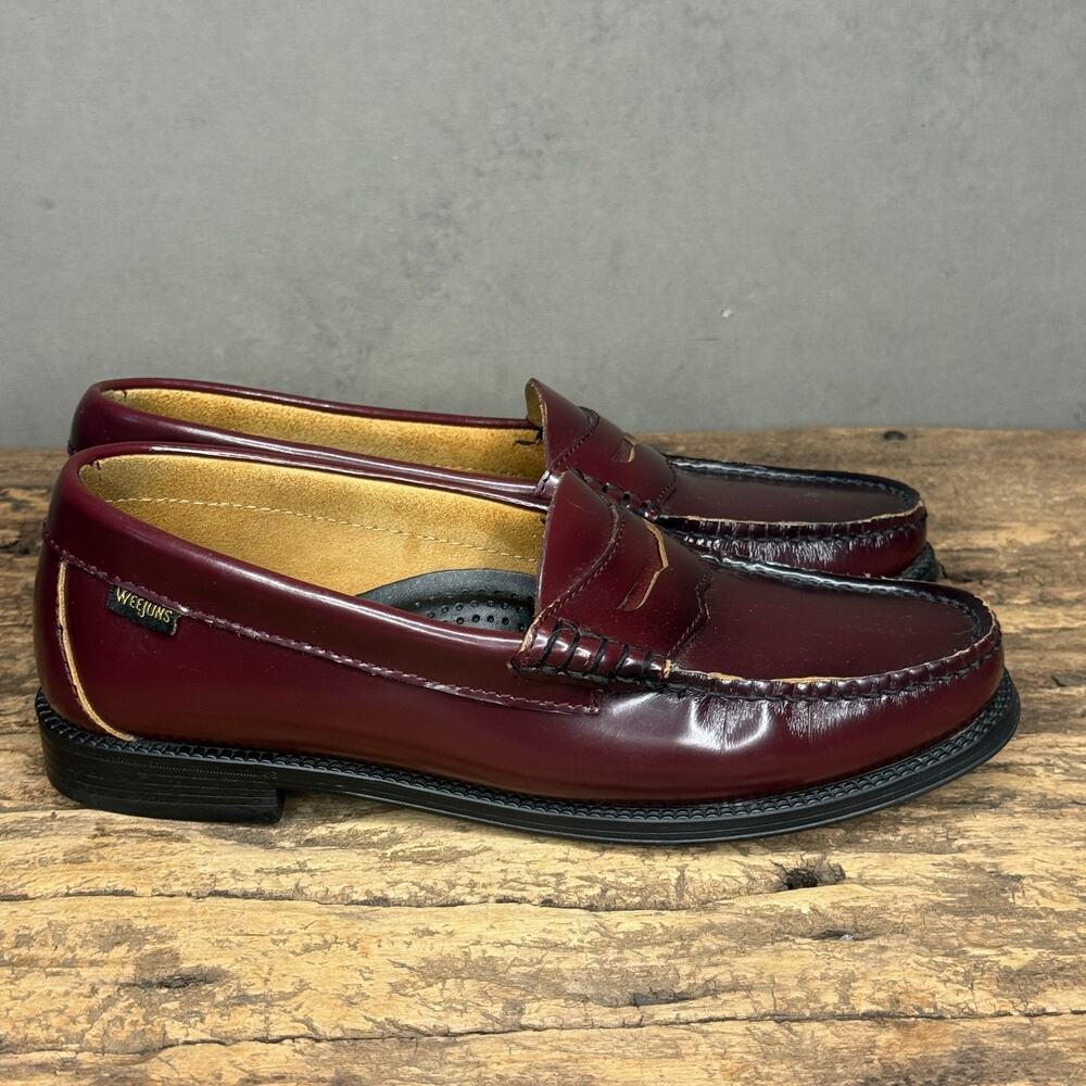 G.H. Bass Weejuns Madison Penny Loafers Burgundy Red Loafers Size 6 M VGUC - Picture 7 of 12